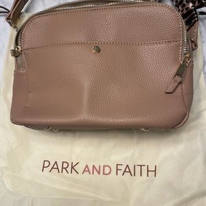 Park and Faith Taupe Crossbody Vegan